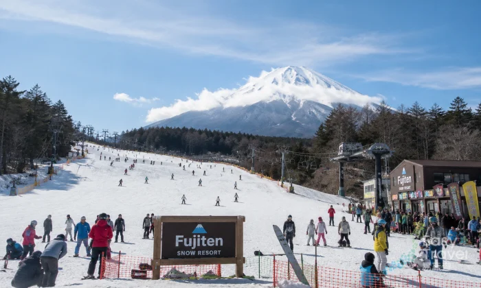 Snow Play at Fujiten Under Mt. Fuji